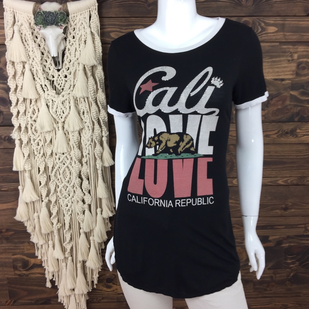 Occasion | Cali Graphic Tunic‎ Tee Rhinestone
